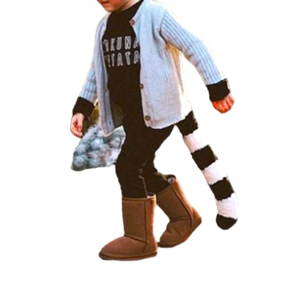 Aussie Merino Suede Boots Kids Color Brown Size Y11